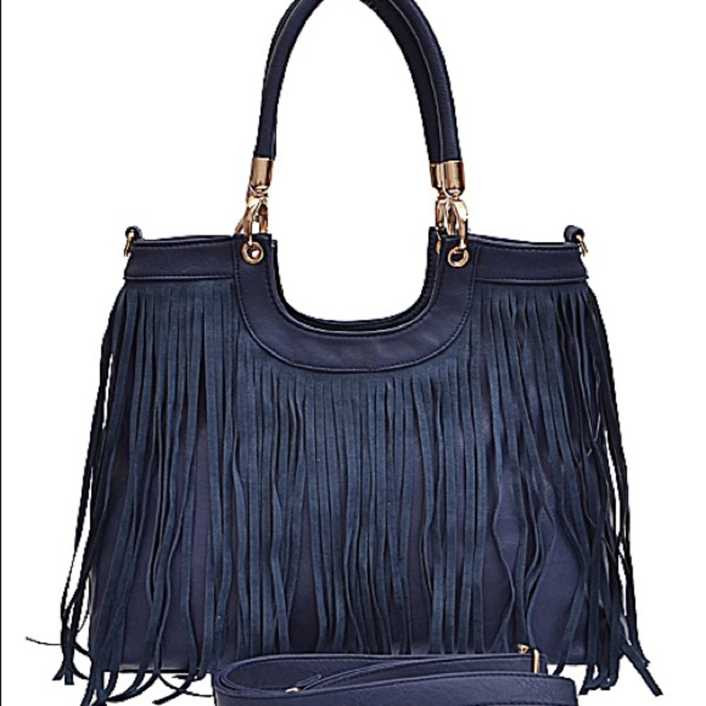 Leather Fringe Large Bag